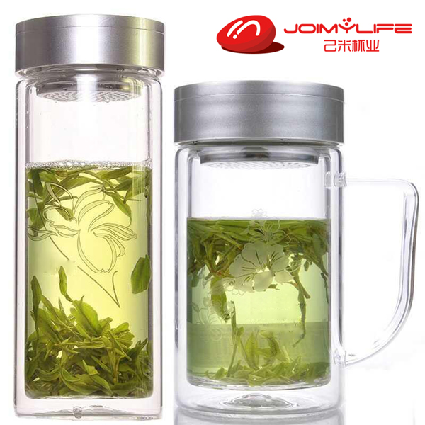 高档双层水晶玻璃杯套装