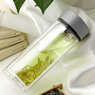 时尚双层玻璃礼品水杯