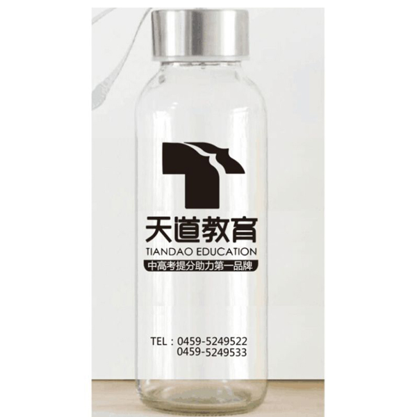天道教育玻璃杯定制案例