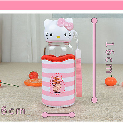 卡通小猫玻璃杯