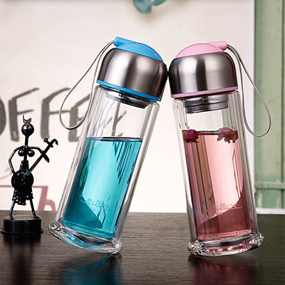 韩版双层过滤耐热随手杯