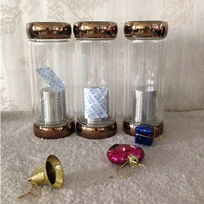 简约大口骑士带茶漏鎏金杯