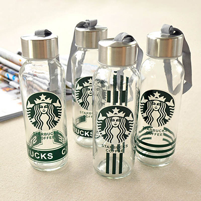星巴克水杯 随手杯玻璃杯300ml创意水杯