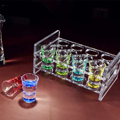 彩色无铅玻璃白酒杯定制