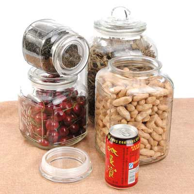 四方形玻璃瓶密封罐储物罐