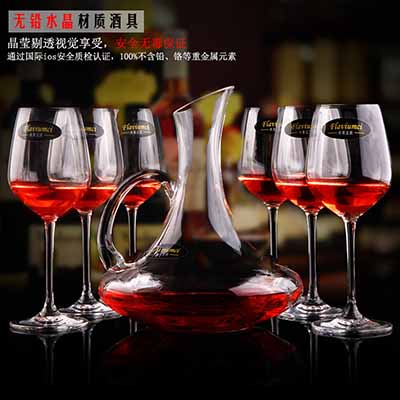 无铅玻璃醒酒器红酒杯酒具7件套