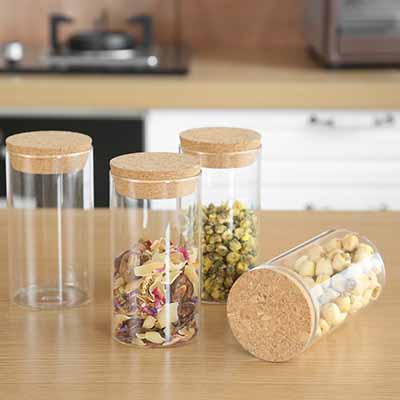 透明玻璃密封茶叶罐无铅储物罐