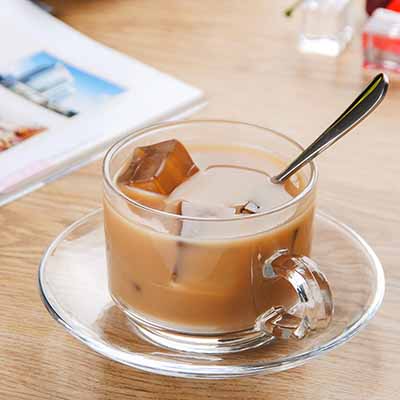 加厚带把玻璃咖啡杯