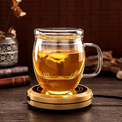 <b>玻璃花茶杯带盖带过滤</b>