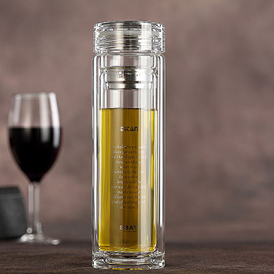 高档商务双层玻璃杯 礼品杯图片