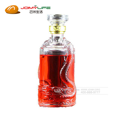 2019年8月  经典透明玻璃密封酒瓶定做