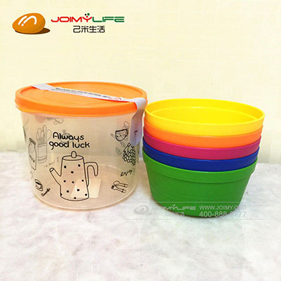 2019年8月  家居创意可爱圆形乐扣储物罐定制