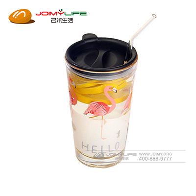 小清新耐热玻璃水杯定制