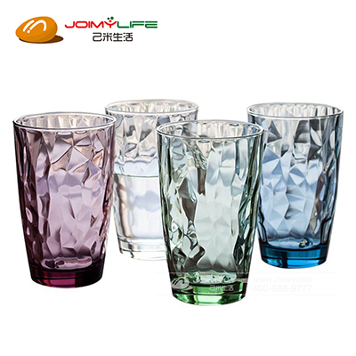 钻石高杯 炫彩四只装玻璃杯470ml 定制
