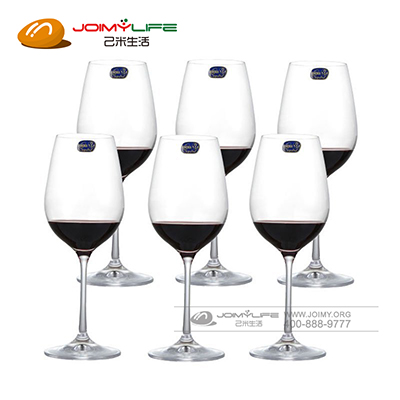 波希米亚高脚波尔多红酒杯 水晶玻璃透明定制