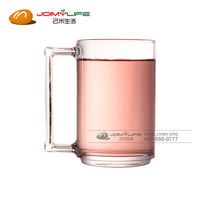 乐美雅钢化玻璃水杯带把定制