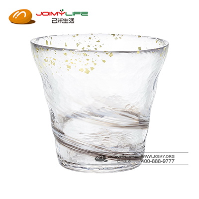 Tsugaru津轻防滑岩石杯 金箔玻璃杯定制