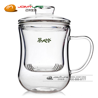 茶人岭窈窕杯 可过滤玻璃杯泡茶杯茶具三件式定制