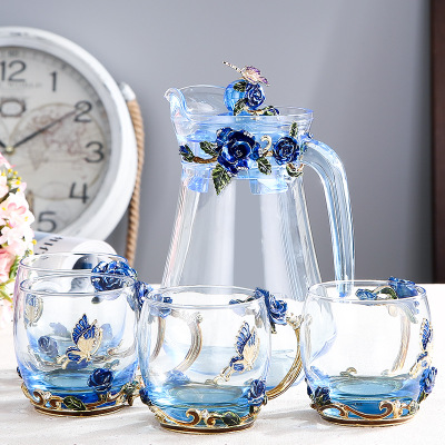 珐琅彩茶具定制 水杯礼品套装批发