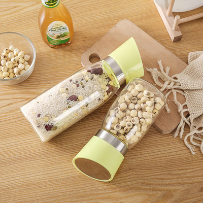 家用透明玻璃密封罐子 食品五谷杂粮收纳盒 带盖储物罐小瓶子