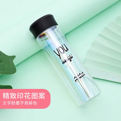 随手运动杯定制 玻璃杯批发厂家 玻璃杯定制lo