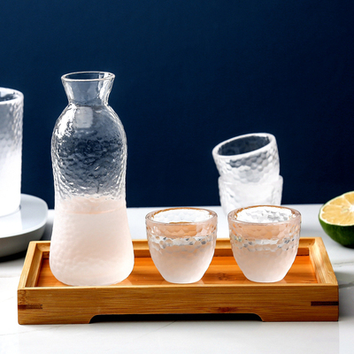 云雾白酒杯玻璃创意家用小酒杯 小号一口杯分酒器套装 烈酒子弹杯