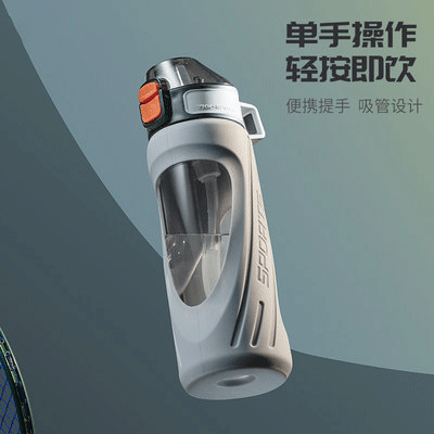 玻璃杯大容量 运动茶杯吸管 水杯子男女便携健身