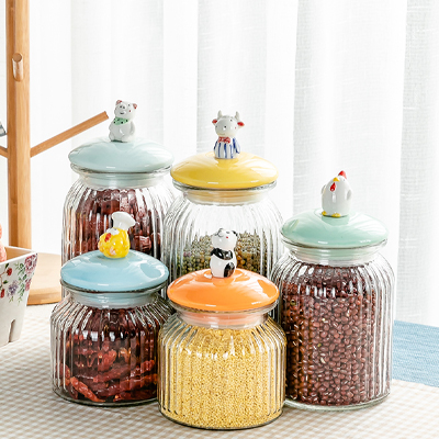 大容量玻璃瓶密封罐 食品级储物罐 零食罐烧烤调