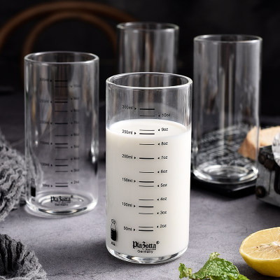 牛奶杯早餐杯 家用儿童带刻度微波炉可加热高硼硅玻璃