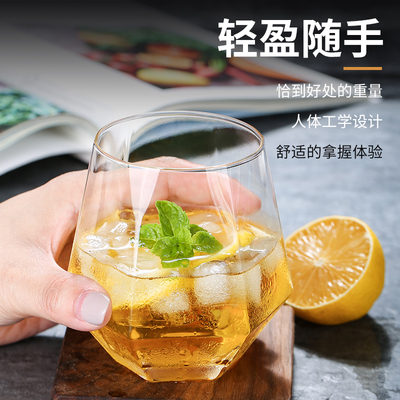 高颜值玻璃杯水杯 简约客厅耐热茶杯