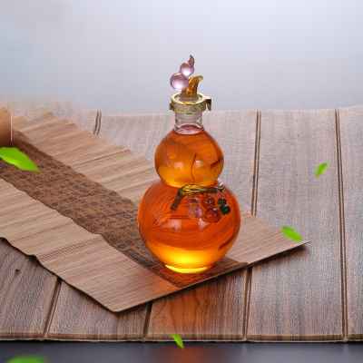 大口葫芦泡酒玻璃瓶 加厚高档创意艺术酒瓶 空酒瓶泡人参药酒玻璃瓶