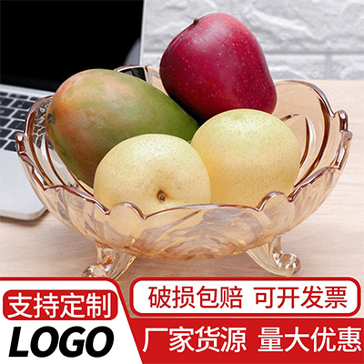 厂家定制碗盘镀金 三角大号玻璃果斗果盘 欧式创意电镀彩色玻璃果碗