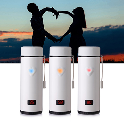 爱心触摸感温杯便携式保温水杯