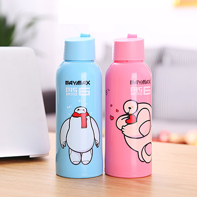 大白玻璃杯夏季儿童水壶可爱卡通水杯女创意学