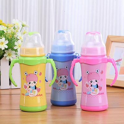 不锈钢双层保温奶瓶