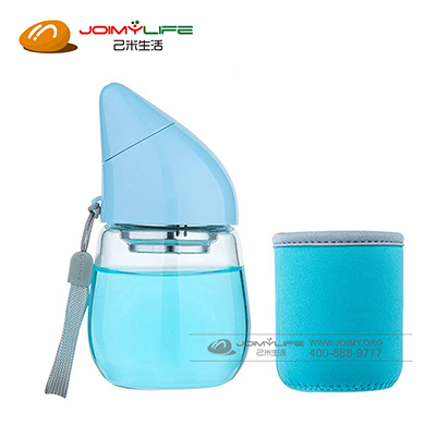 卡西菲新款创意水滴 儿童可爱时尚韩版防摔隔热水杯定制