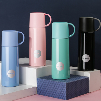 304不锈钢保温杯 便携带杯子盖的水杯子 学生茶杯