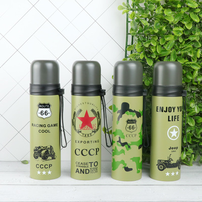 迷彩保温杯定制 水杯定做厂家 不锈钢礼品杯直销