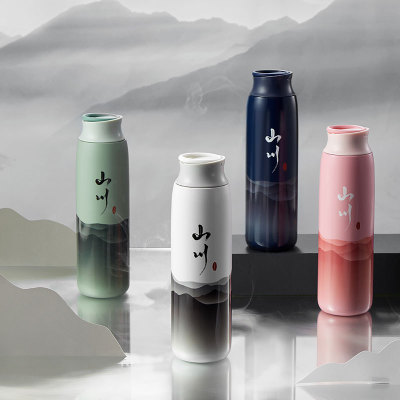 复古中国风创意保温杯 便捷手提文艺水杯礼品定制 不锈钢保温杯批发
