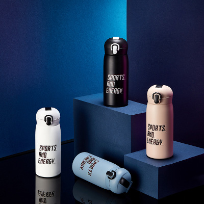 厂家直销保温杯 弹跳盖运动杯子 广告礼品定制 保温杯批发