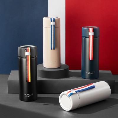 创意提绳304真空保温杯 不锈钢车载茶杯批发 商务礼品水杯定制