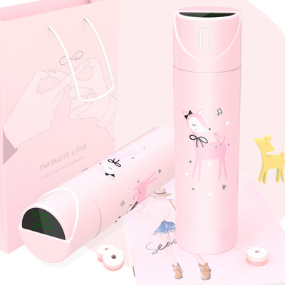 智能测温保温水杯定制 金属不锈钢保温杯定做