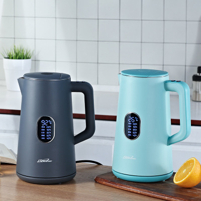 双层防烫电子式调温电热水壶定制 小家电批发自动断电家用烧水壶批发