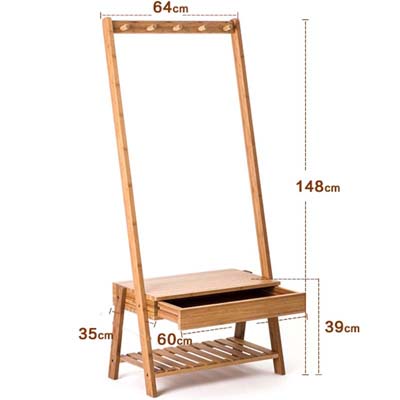 木质衣帽收纳架