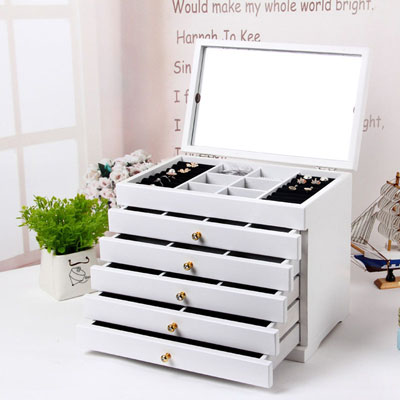 高档实木首饰盒欧式木制饰品盒个性手镯珠宝盒