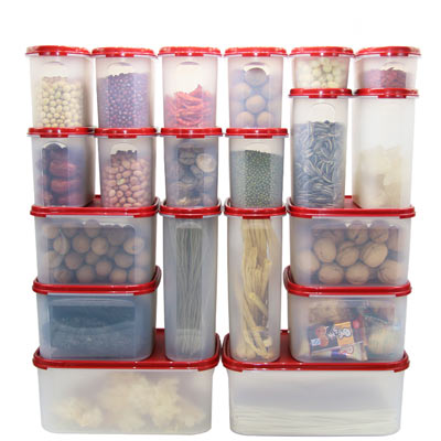 <b>塑料密封盒子厨房杂粮长方形干货储藏盒套装m</b>