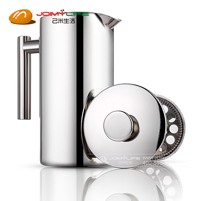 北欧风格轻奢系列 不锈钢双层防烫手法压壶定制