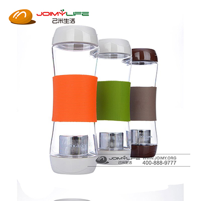 乐扣乐扣 塑料便携带茶漏创意艺术水杯