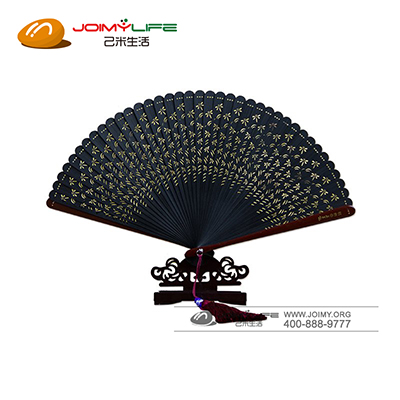 王星记扇子折扇5寸 手工刻花镂空礼品扇定制