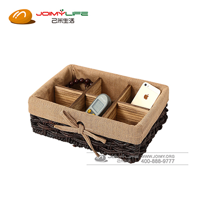 草编收纳筐藤编 杂物小篮子茶几遥控器收纳盒定制